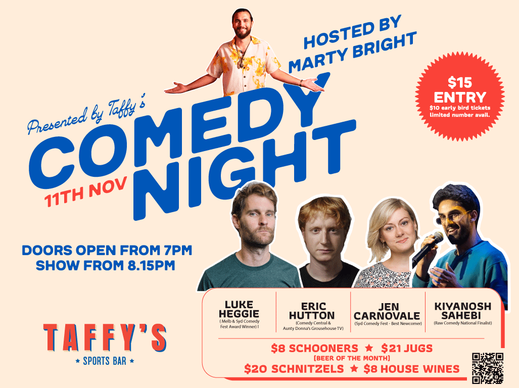 Comedy night at Taffys